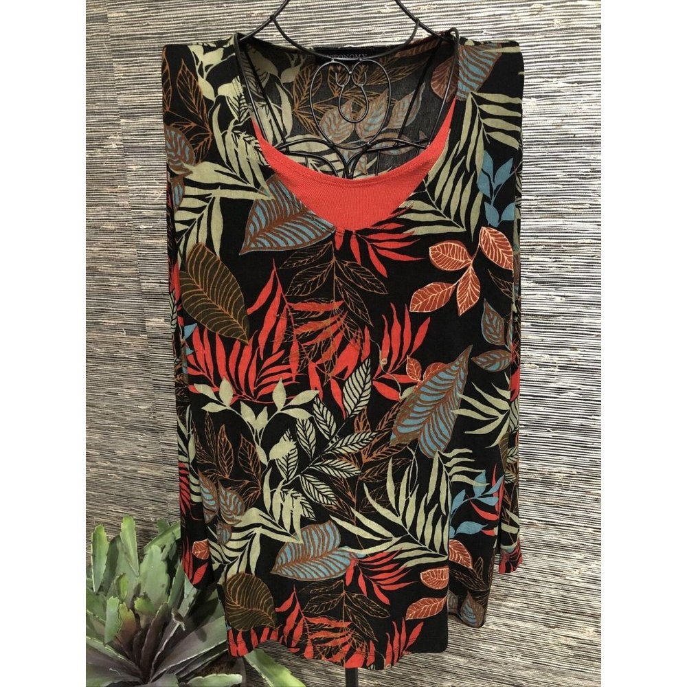 Autonomy Long Sleeve Top Blouse Plus Size 1X #94